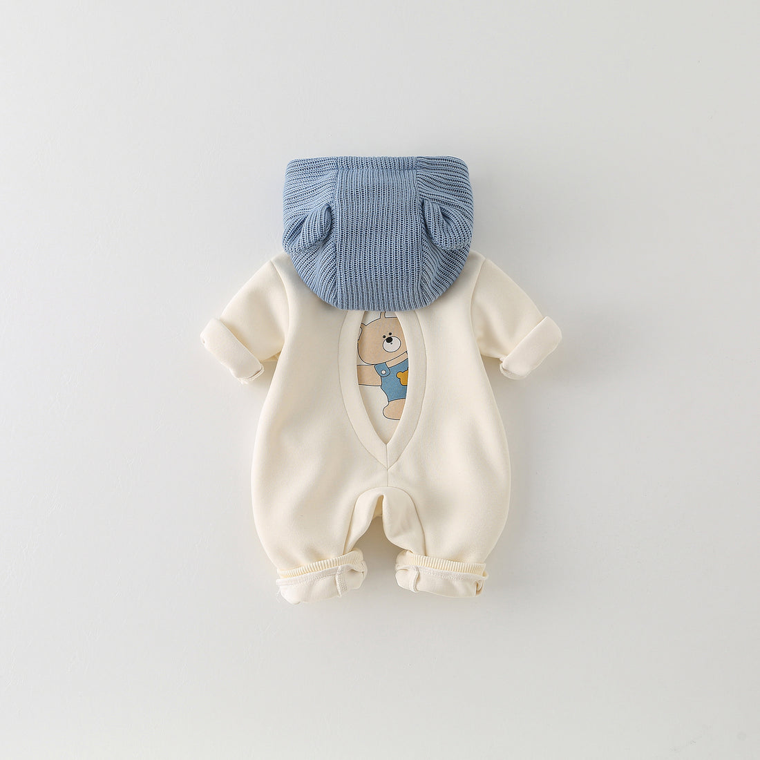 Cozy Bear Hoodie Baby Romper