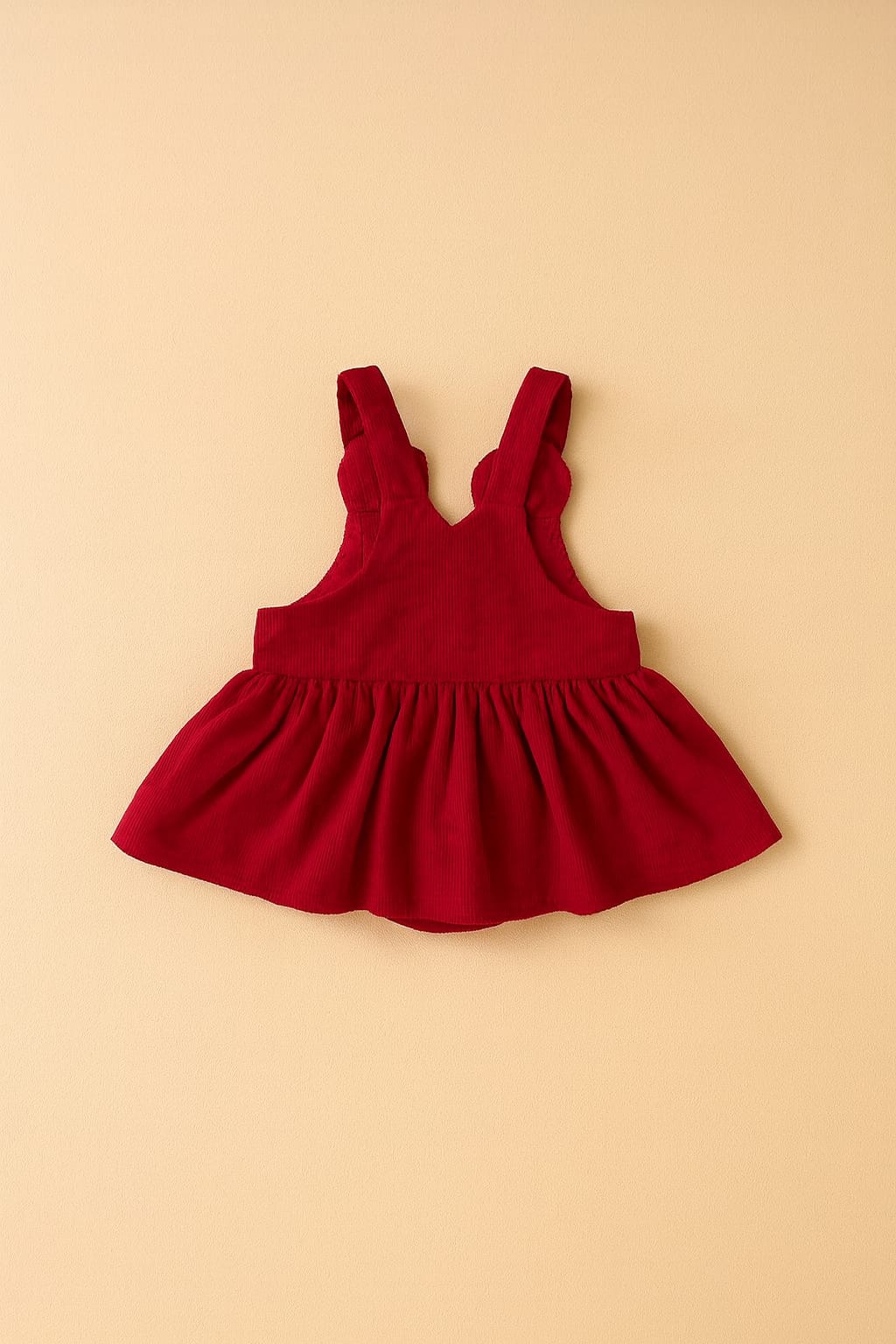 Red Woolen Baby Girl Dress Romper with Black Bow – Warm Winter Outfit