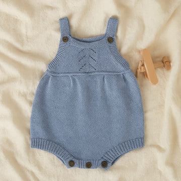 Knitted Woolen Baby Romper – 100% Cotton Warm Bodysuit for Boys & Girls