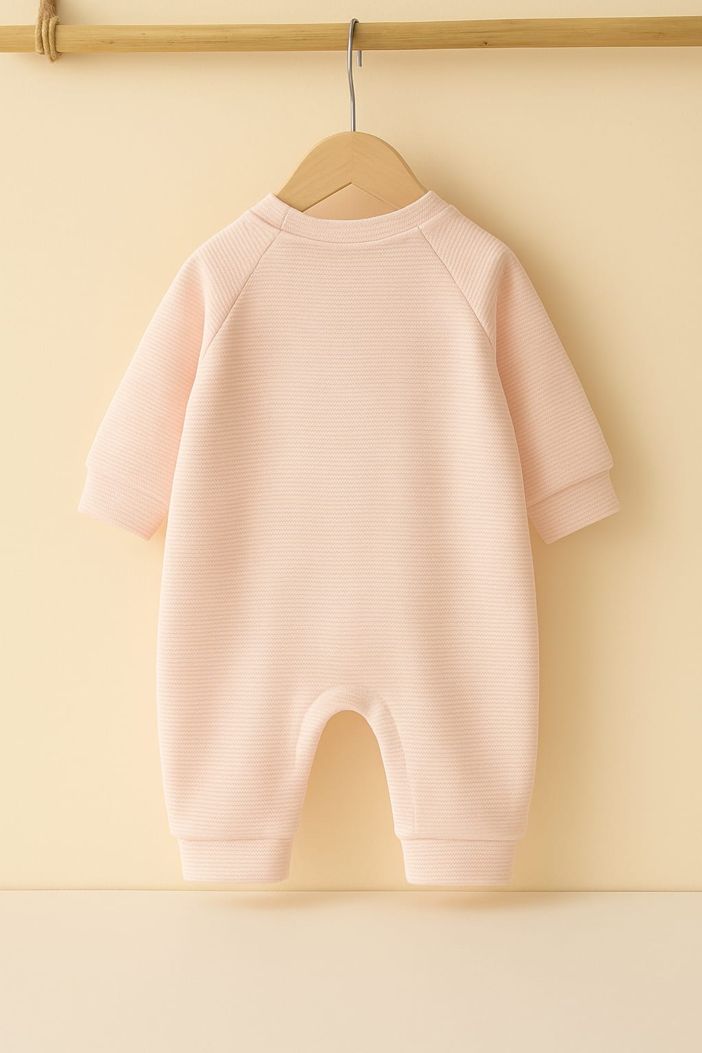 Baby Romper with Soft Pastel Pink Finish | Cozy Cotton Onesie