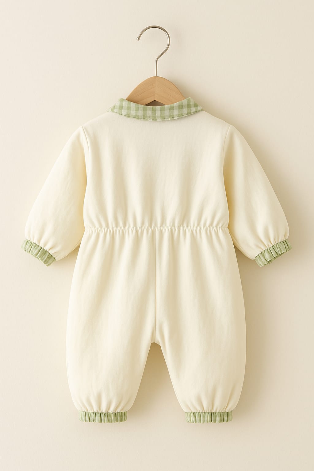 Baby Romper with Soft Lining | Cozy Long Sleeve Onesie with Snap Buttons