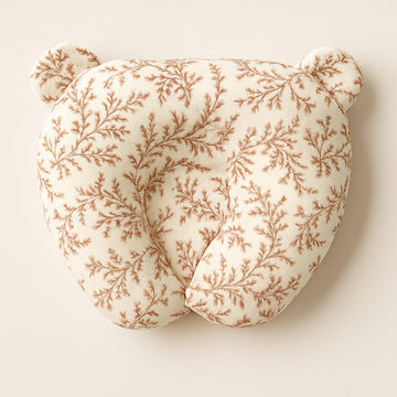 🌿 Rust Fern Muslin Baby Pillow | Soft Muslin Newborn Head Shaping Pillow | Breathable Infant Pillow for Boys & Girls