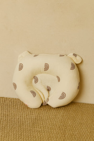 🌈 Rusty Arches Muslin Baby Pillow | Soft Muslin Newborn Head Shaping Pillow | Breathable Infant Pillow for Baby