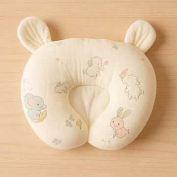 🐰 Cuddle Buddies Muslin Baby Pillow | Soft Muslin Newborn Head Shaping Pillow | Breathable Infant Pillow for Baby