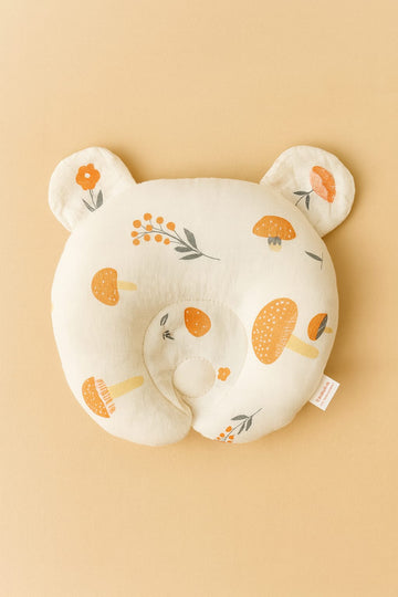 🍄 Mushroom Meadow Muslin Baby Pillow | Soft Muslin Newborn Head Shaping Pillow | Breathable Infant Pillow for Baby