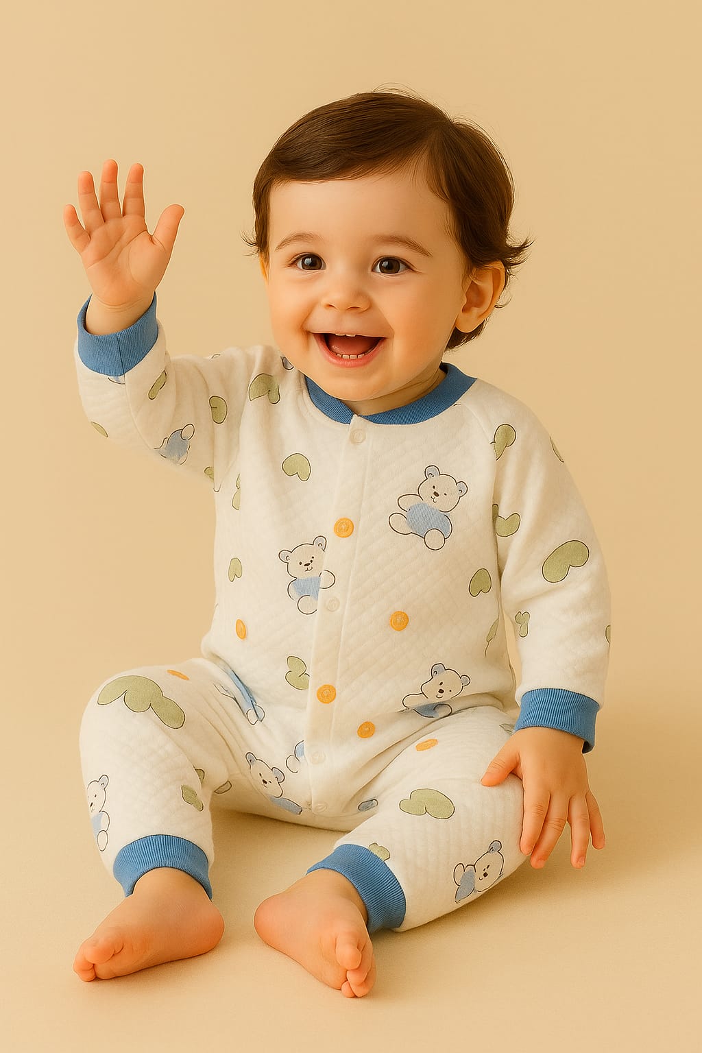 Baby Cotton Winter Sleepsuit – Soft &amp; Breathable 100% Cotton Romper for Newborns