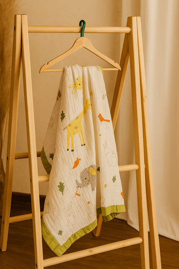 Ultra-Soft Organic Cotton Baby Blanket | Breathable & Gentle for Newborns | All-Season Comfort
