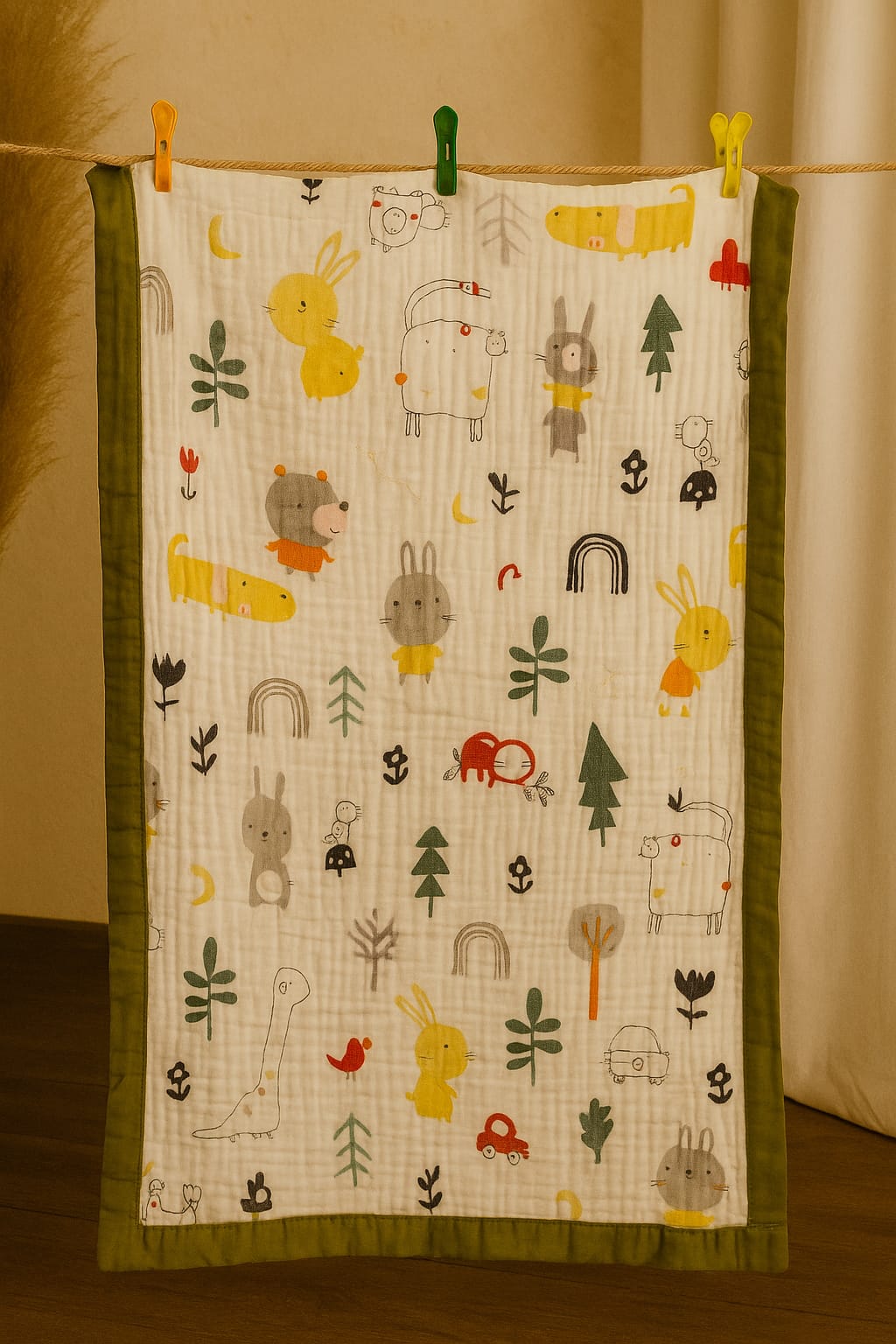 Ultra-Soft Organic Cotton Baby Blanket | Breathable & Gentle for Newborns | All-Season Comfort