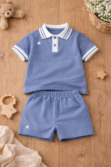 Baby 2-Piece Summer Outfit Set | Cotton Blend T-Shirt &amp; Shorts Set