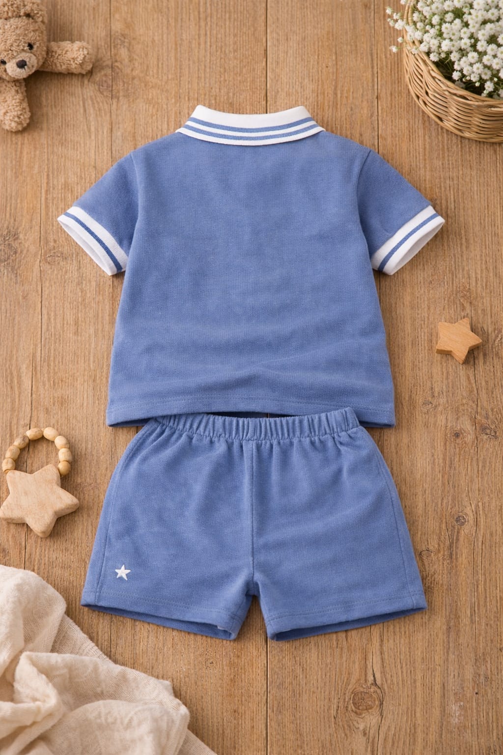 Baby 2-Piece Summer Outfit Set | Cotton Blend T-Shirt &amp; Shorts Set