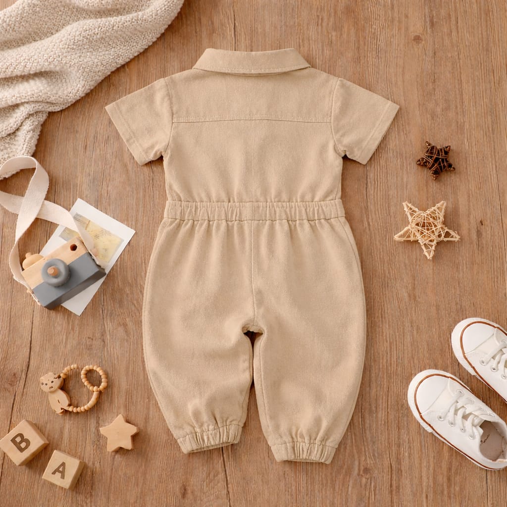 Baby Cotton Summer Jumpsuit | Stylish Short Sleeve Baby Romper Outfit