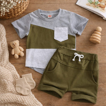 Baby Cotton Summer T-Shirt &amp; Shorts Set | Soft Breathable Cotton Outfit