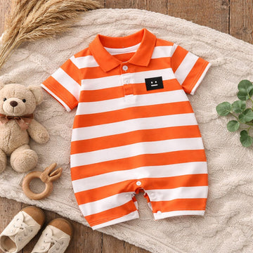 Baby Cotton Striped Summer Romper | Soft Breathable Cotton Outfit