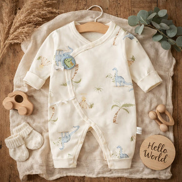 Baby Cotton Summer Romper | Soft Printed Full Sleeve Baby Onesie