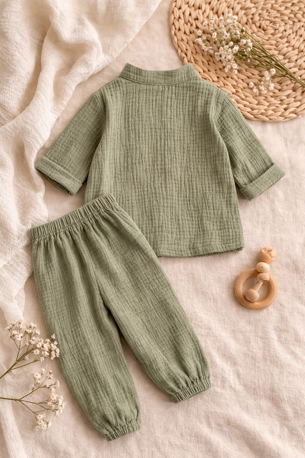 Baby Cotton Muslin Summer Clothing Set | Soft 2-Piece Baby Outfit