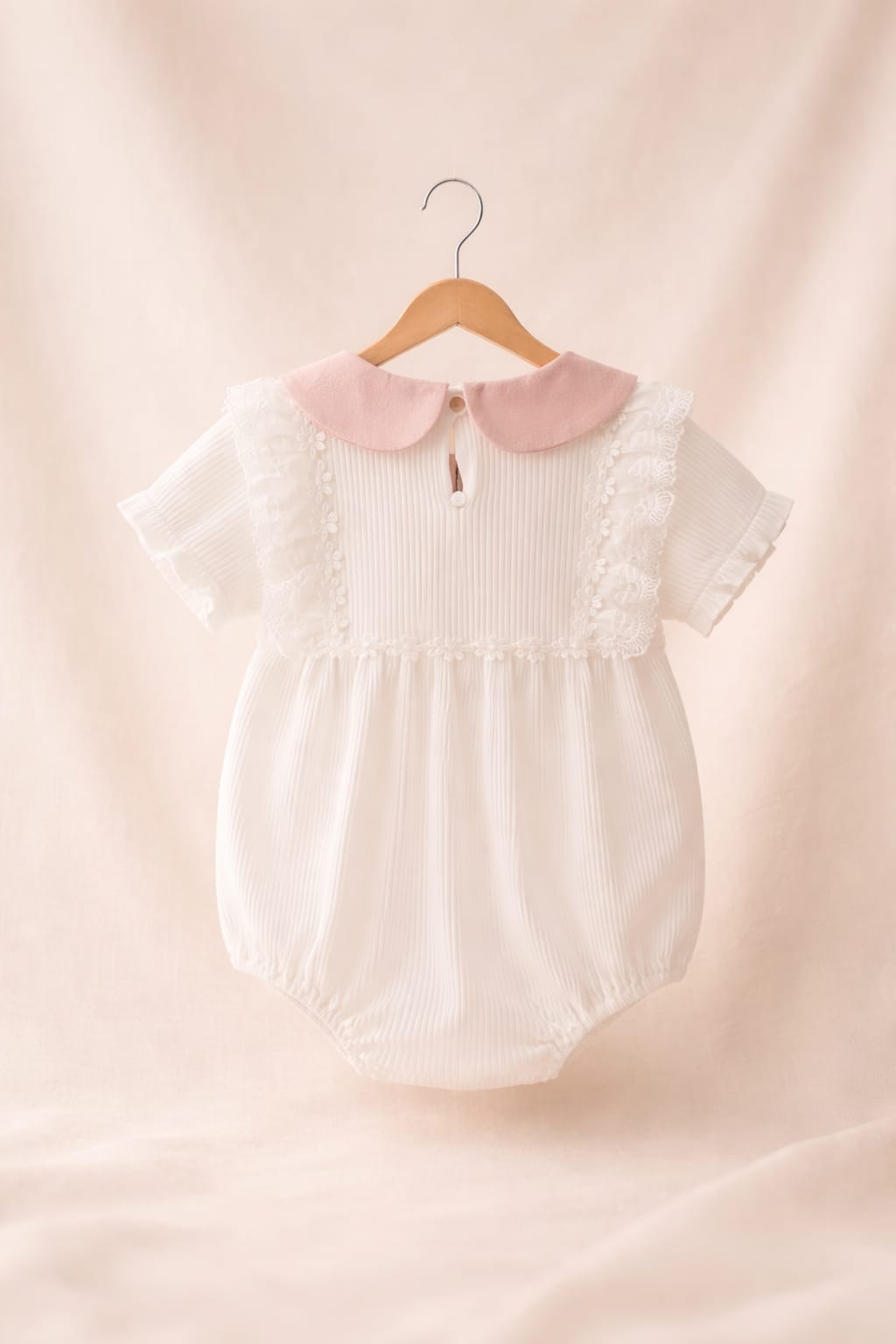 Baby Cotton Lace Summer Romper | Elegant Baby Party Dress Outfit