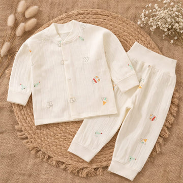 Baby Cotton Summer Clothing Set | Soft Printed 2-Piece Baby Outfit (Top &amp; Pants)