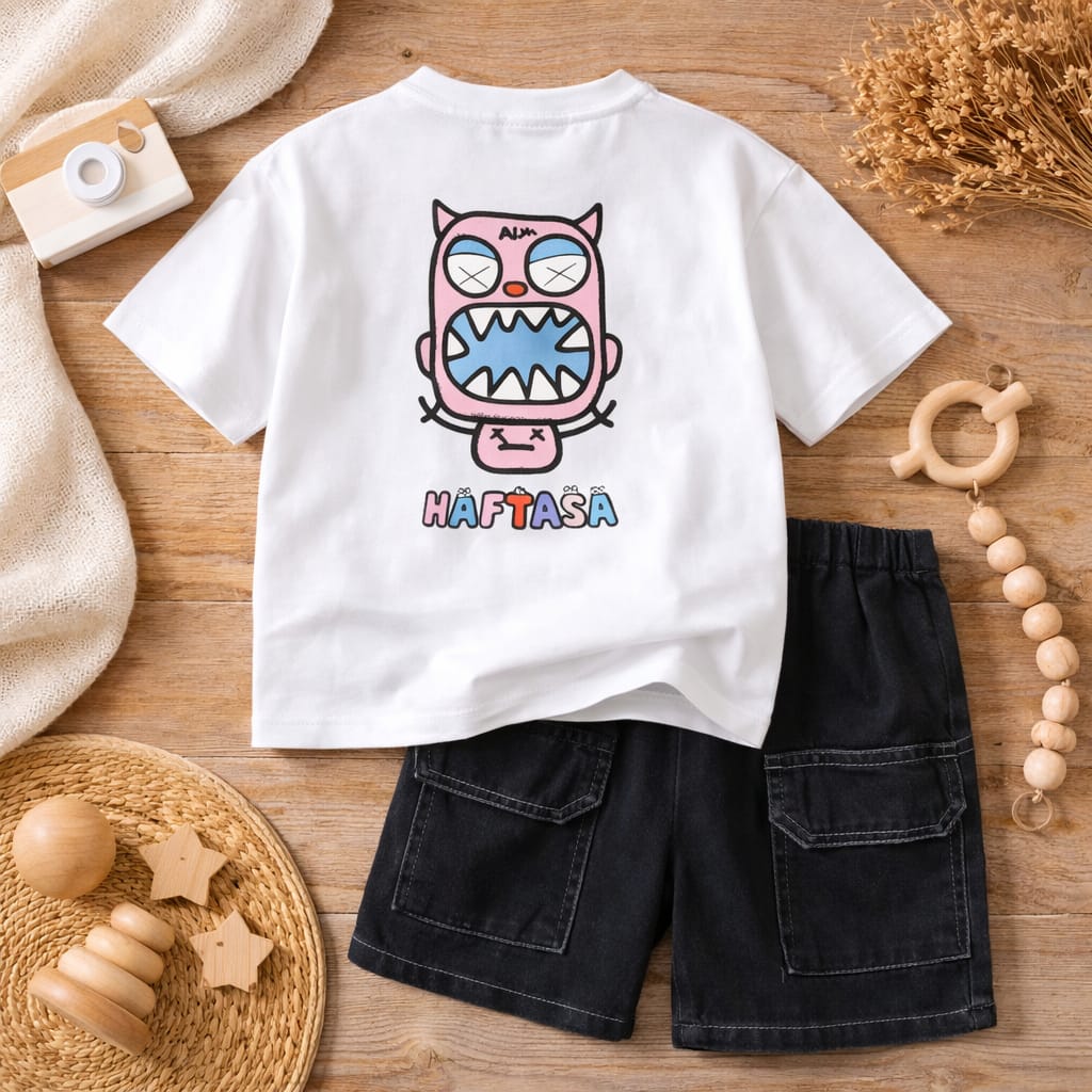Baby Boys Cotton Summer Clothing Set | Graphic T-Shirt &amp; Shorts 2-Piece Outfit