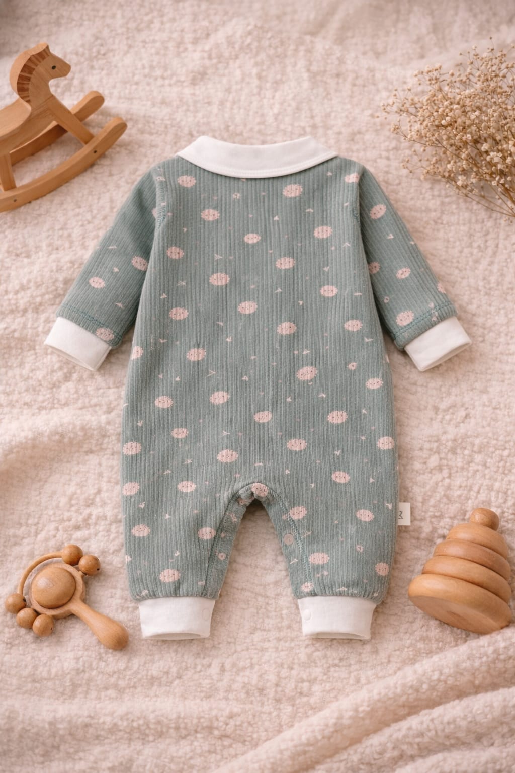Baby Printed Cotton Romper | Soft Peter Pan Collar Baby Onesie