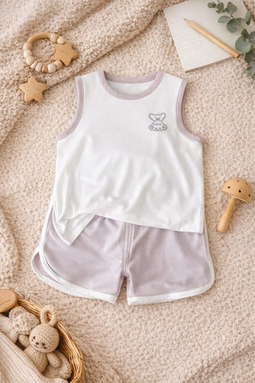 Baby Cotton Sleeveless Co-Ord Set | Soft Summer Top &amp; Shorts Set