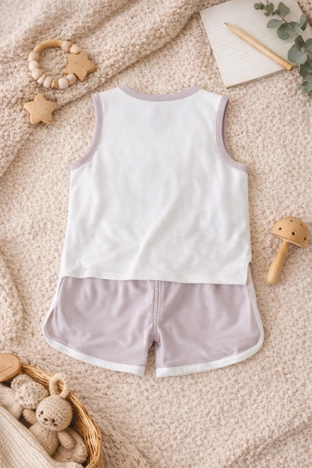Baby Cotton Sleeveless Co-Ord Set | Soft Summer Top &amp; Shorts Set