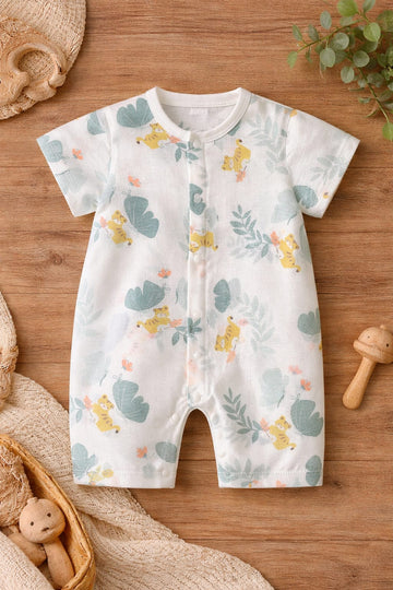 Baby Cotton Printed Romper | Half Sleeve Summer Baby Onesie