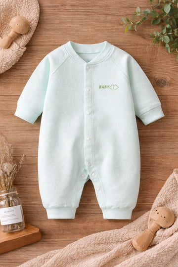 Baby Cotton Full Sleeve Romper | Soft Snap Button Baby Onesie