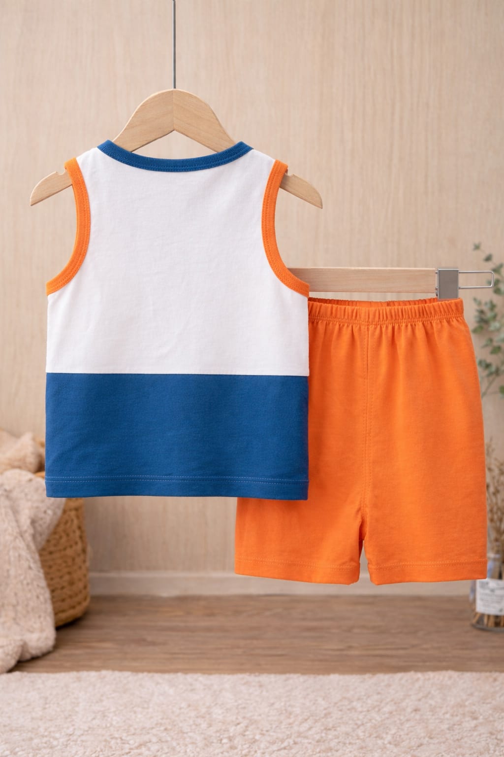 Baby Cotton Summer Co-ord Set | Sleeveless Printed Top &amp; Shorts Outfit
