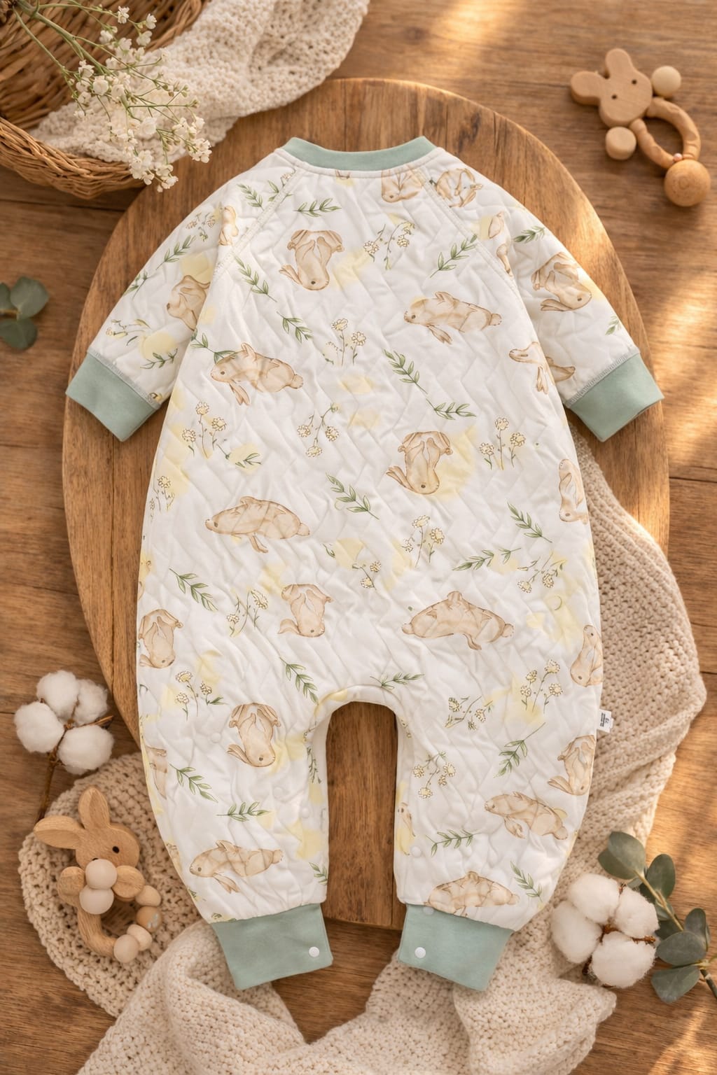Baby Cotton Printed Romper | Soft Full Sleeve Snap Button Baby Onesie