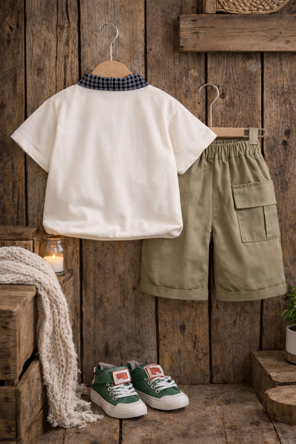 Baby Boy Polo T-Shirt & Cargo Shorts Set | Comfortable Summer Outfit for Kids