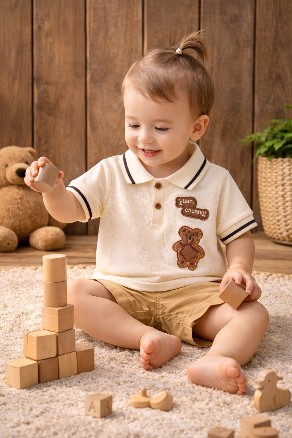 Boys Cotton Summer Outfit Set with Polo T-Shirt & Shorts | Soft & Stylish Kids Wear