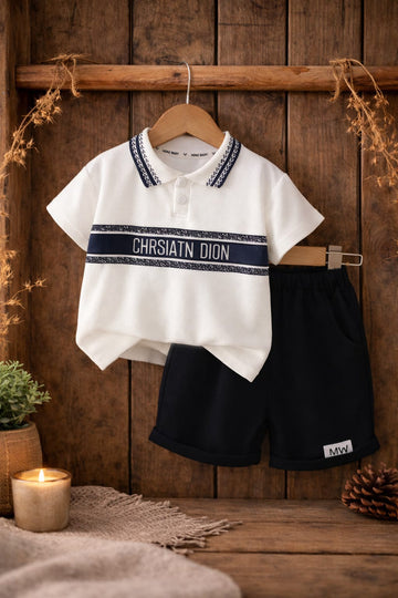 Boys Polo T-Shirt & Shorts Set | Smart Casual Summer Outfit for Kids