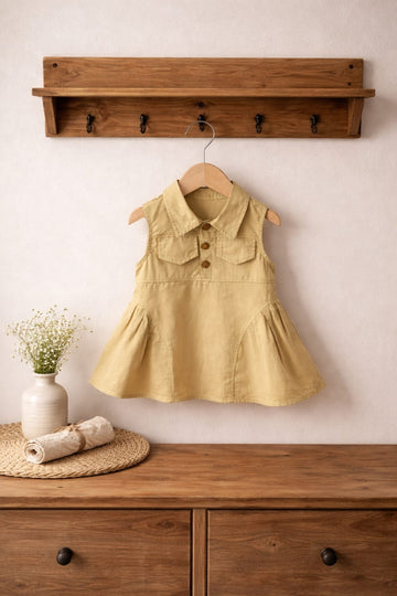 Baby Girls Cotton Summer Dress | Sleeveless Stylish Casual Outfit for Kids