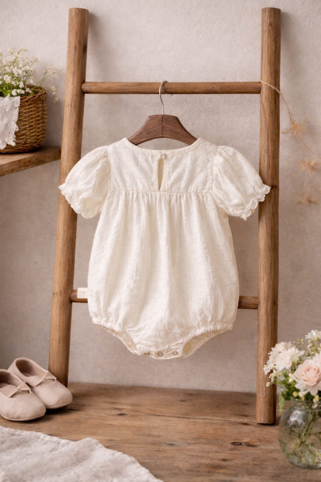 Baby Girls Cotton Romper Dress | Soft Summer One-Piece Outfit for Infants