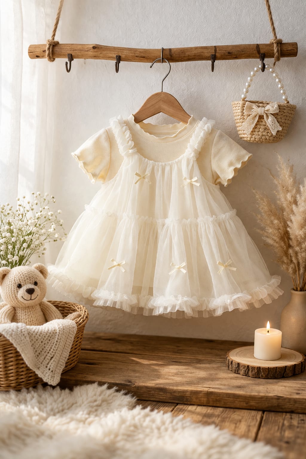Baby Girl Layered Tulle Dress | Elegant Party Wear Outfit