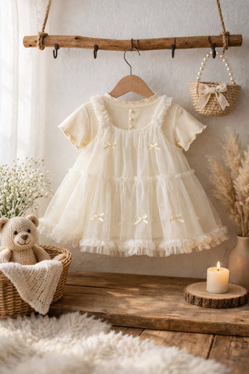 Baby Girl Layered Tulle Dress | Elegant Party Wear Outfit