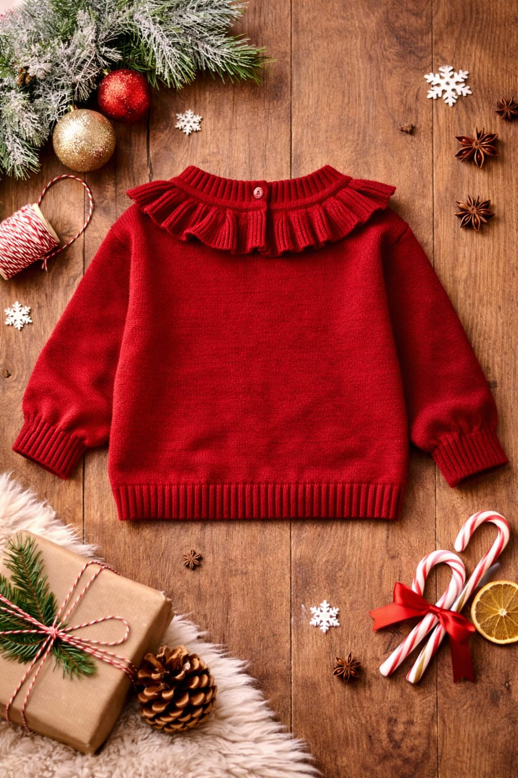 Baby Girl Christmas Knit Sweater | Winter Festive Outfit