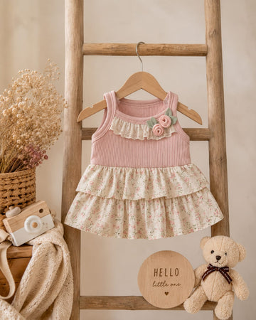 Blossom Belle Summer Cotton Tiered Dress
