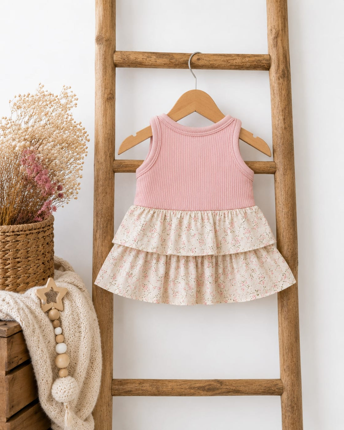 Blossom Belle Summer Cotton Tiered Dress