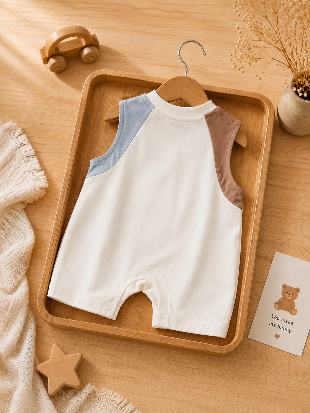 Playful Elephant Summer  Cotton Romper for Babies
