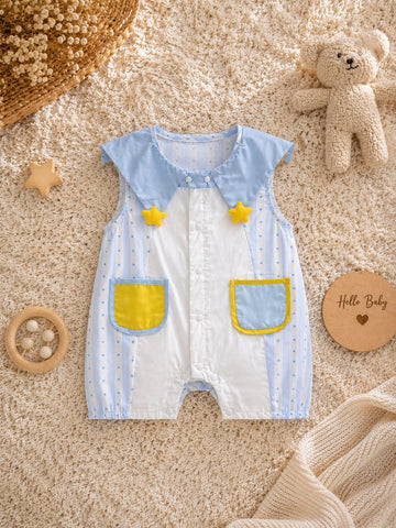 Little Star Sailor  Summer Cotton Baby Romper