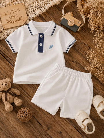 Baby 2-Piece Summer Outfit Set | Cotton Blend T-Shirt & Shorts Set