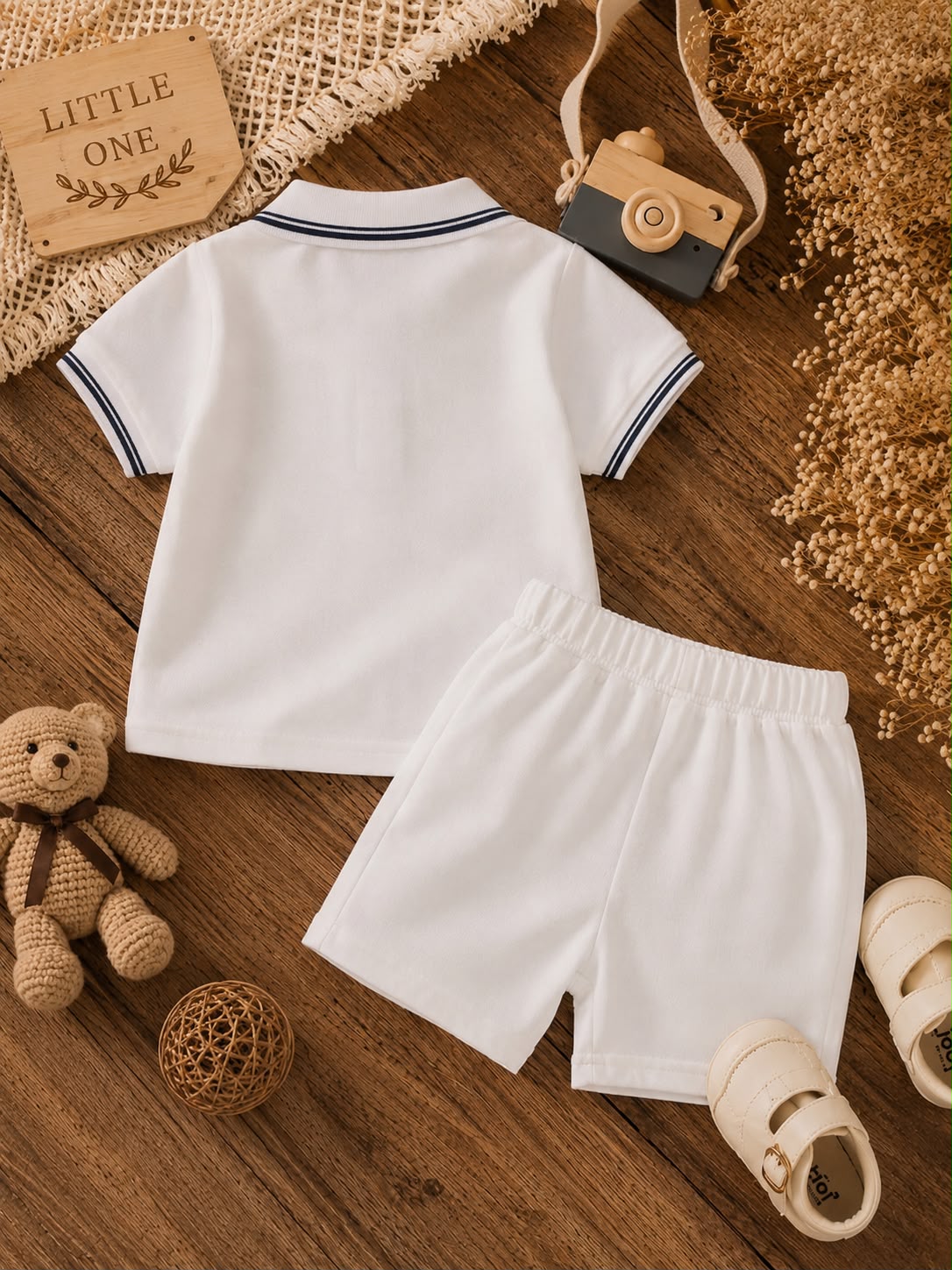 Baby 2-Piece Summer Outfit Set | Cotton Blend T-Shirt & Shorts Set