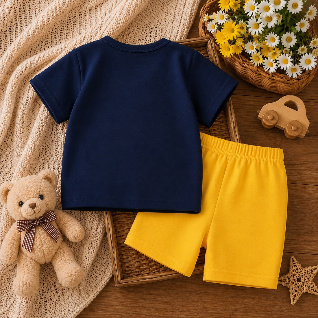 Baby Boys Cotton T-Shirt &amp; Shorts Co-Ord Set – I Love My Daddy Summer Outfit for Newborn &amp; Toddler