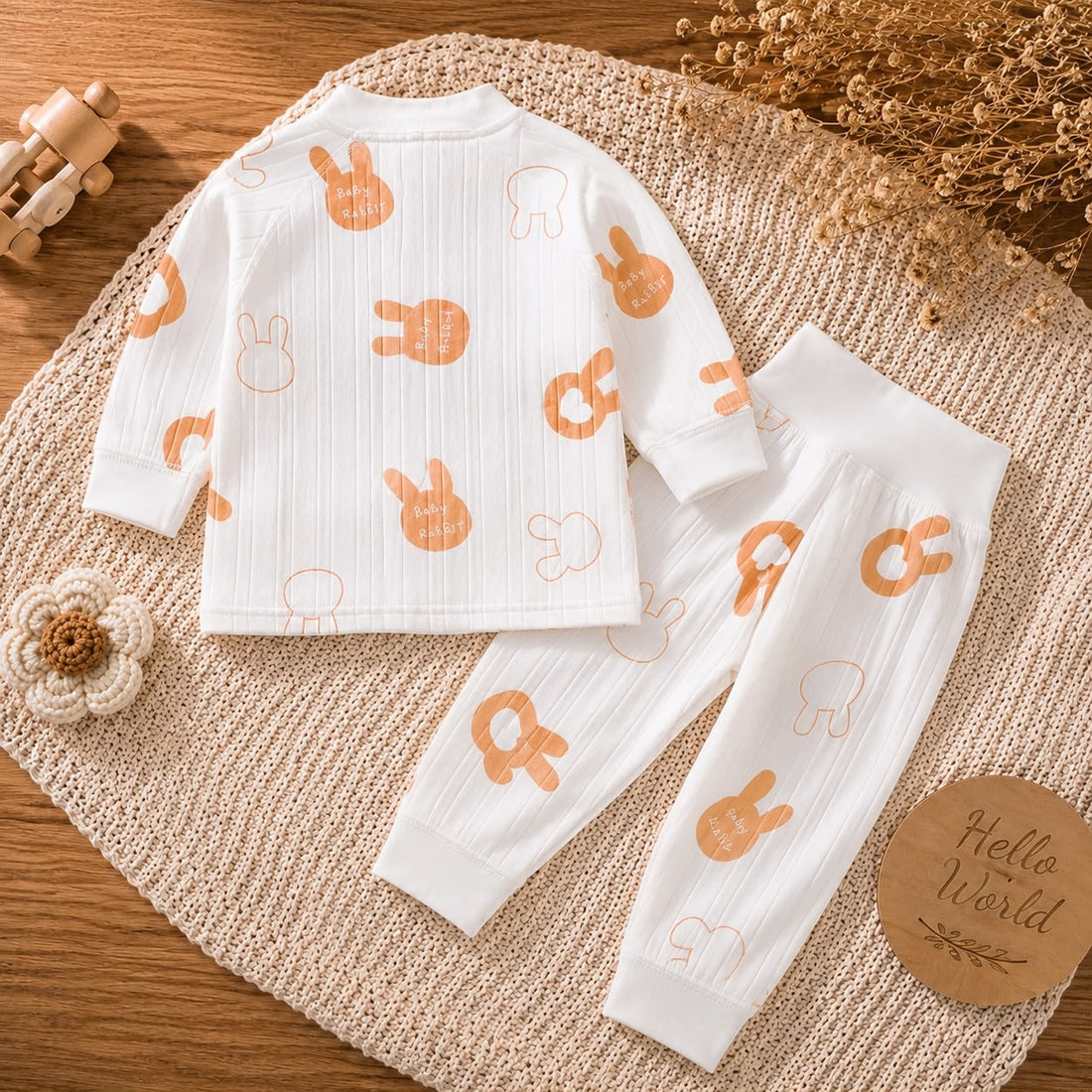 Baby Cotton Full Sleeve Co-Ord Set | Printed Top &amp; Jogger Pants