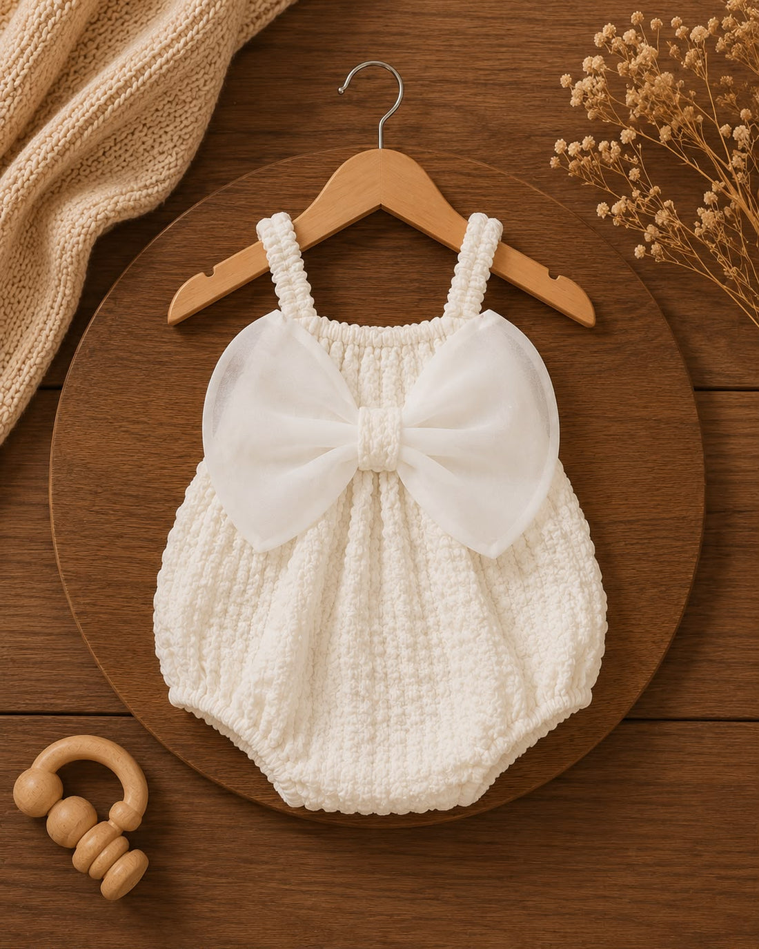 Summer Baby Cotton Floral Strap Romper – Soft Sleeveless Outfit