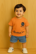Child in orange t-shirt