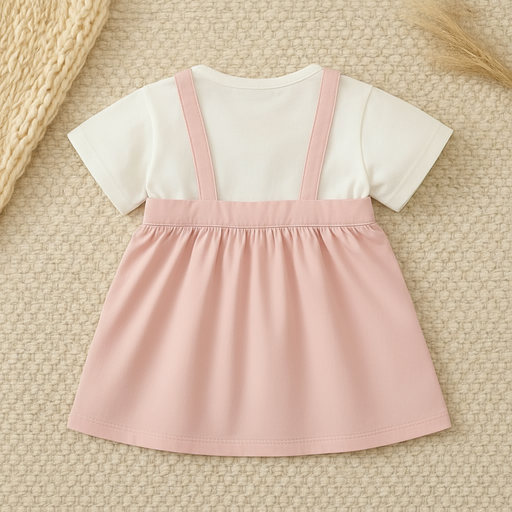 Light pink pinafore dress